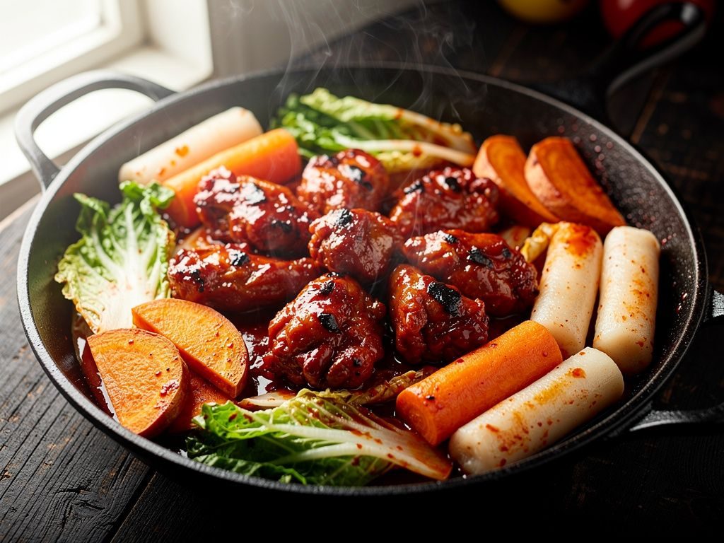 Dak Galbi (Spicy Stir-Fried Chicken)
