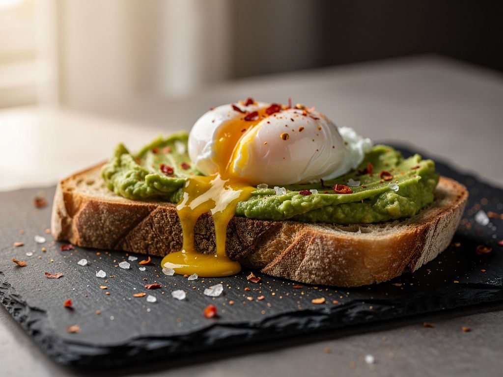 Smashed Avocado Toast with Poached Egg