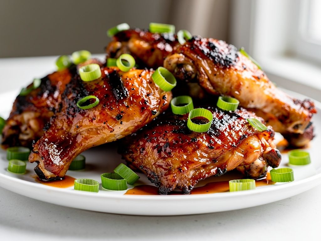 Sticky BBQ Grilled Chicken Thighs